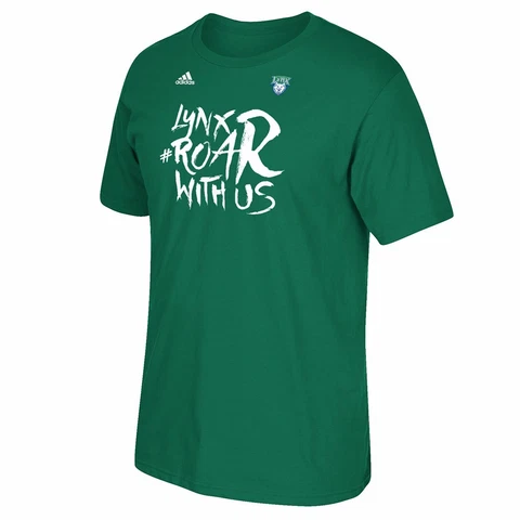 Minnesota Lynx Adidas "Roar With Us" Team Graphic Green T-Shirt Men's Cover