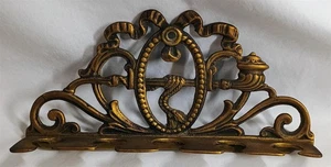 Vintage Brass Wall Mount Tobacco Smoking Pipe Holder Rack  - Picture 1 of 6