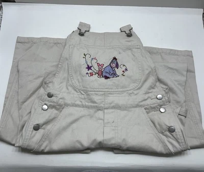 Rare Vintage Disney Winnie the Pooh Womens  Overalls Cream Size Small - Image 1 of 4