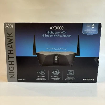 Netgear Nighthawk AX4 4-Stream Dual-Band WiFi 6 Router AX3000 RAX40-100NAS  - Image 1 of 4
