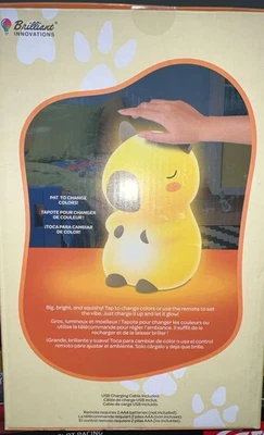 Jumbo Buddies Lámpara Exprimible Capibara Regulable Guardería Niño Luz Nocturna 12" Foto 1 de 2