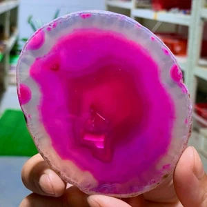 61G Natural Beautiful Agate Geode Druzy Slice Extra Large Gemstone - Picture 1 of 18