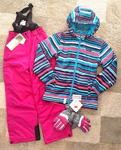 LEGO Wear - Skijacke, Skihose, Handschuhe - Mädchen Gr. 140 - Bild 1 von 13