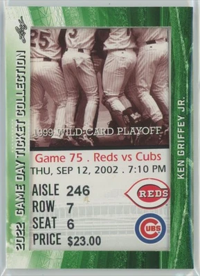 Ken Griffey Jr. 2022 Leaf Game Day vs. Cubs Wild Card Playoff Ticket #TC-55 - Image 1 of 2