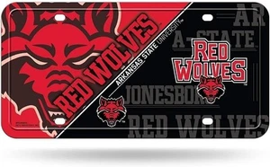 Arkansas State University Red Wolves Metal Tag License Plate Split Design... - Picture 1 of 1