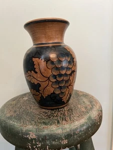 Jarrón estilo hojas/uvas/floral Iznik. Artes y manualidades. Jaipur indio. 9"" - Imagen 1 de 9