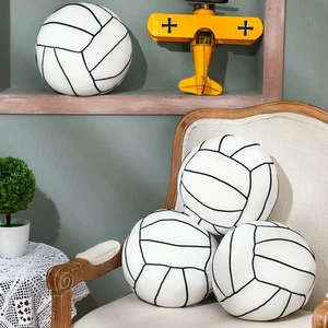 4 Pcs Volleyball Pillow 3D Sport Ball Pillow Fluffy Plush Stuffed Cushion Vol... - Picture 1 of 6