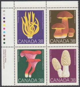 Canada - #1248a Mushrooms Plate Block - MNH - Picture 1 of 1