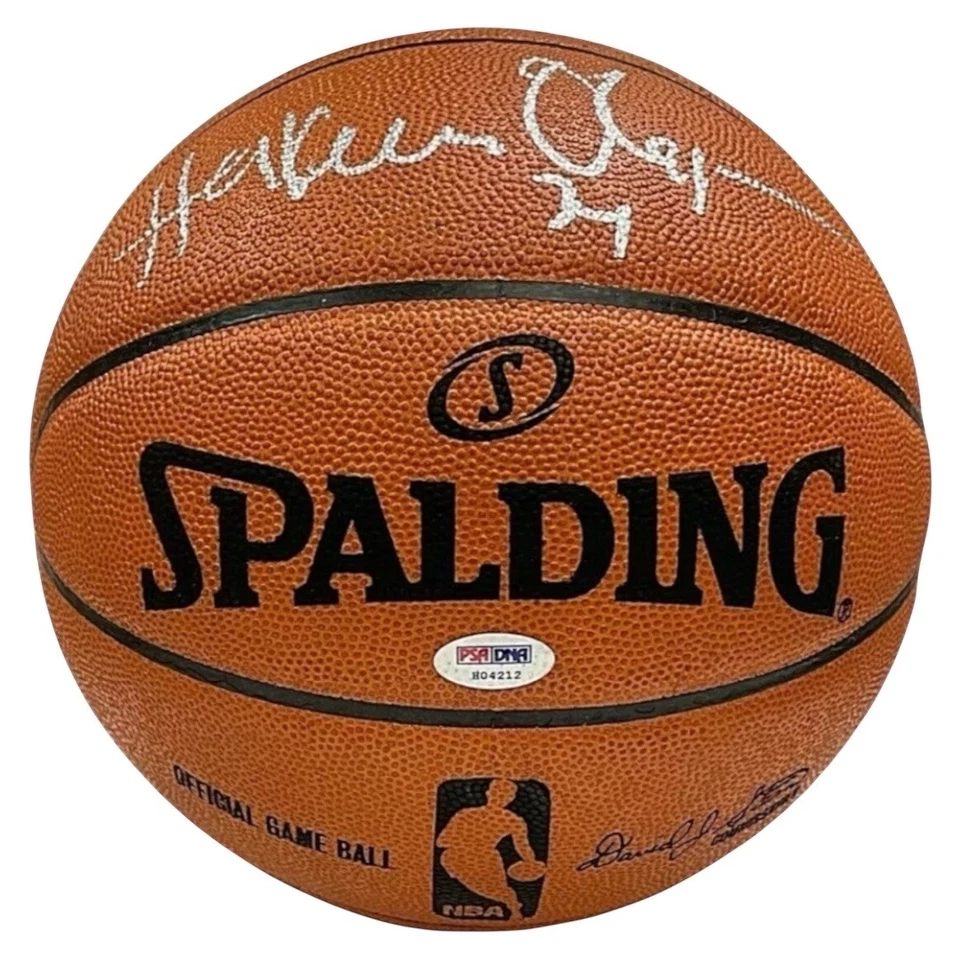 Hakeem Olajuwon Signed Official Spalding NBA Basketball PSA/DNA H04212 Rockets - Image 1 of 1