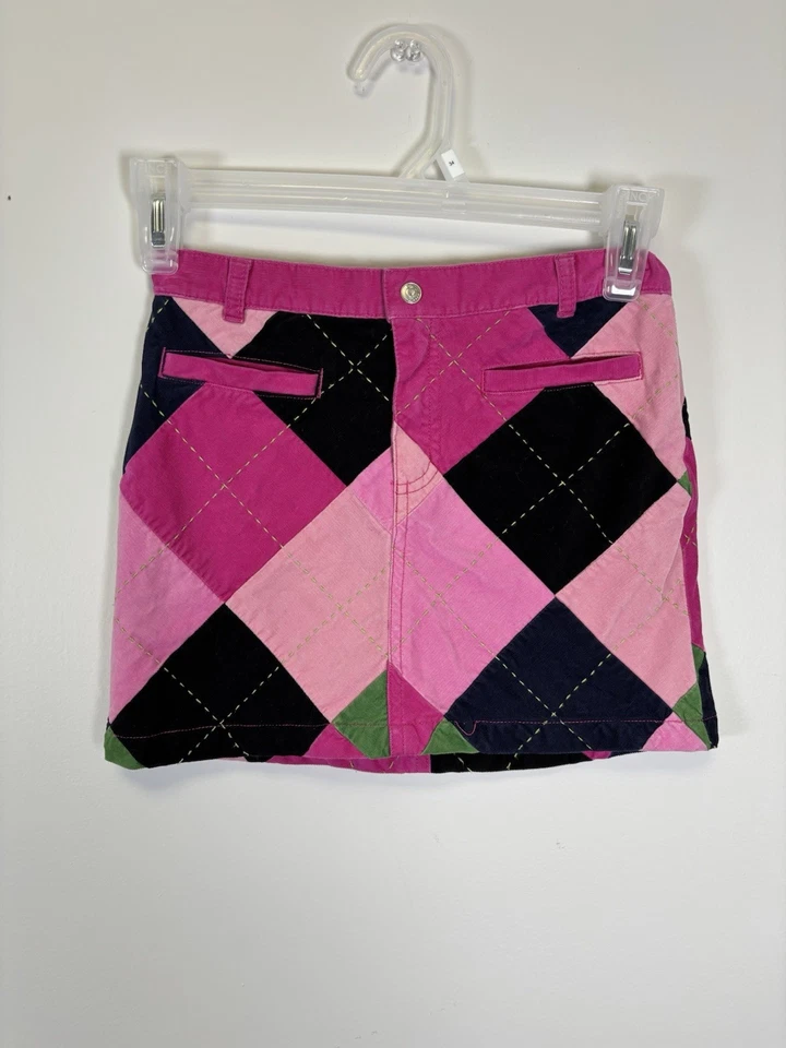 Falda Lilly Pulitzer Etiqueta Blanca Niñas 7 Patchwork De Colección En muy buen estado Cintura Ajustable Foto 1 de 4