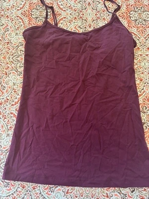Halogen Tank Top Womens Small Maroon Stretch Camisole Adjustable Spaghetti Strap - Image 1 of 4
