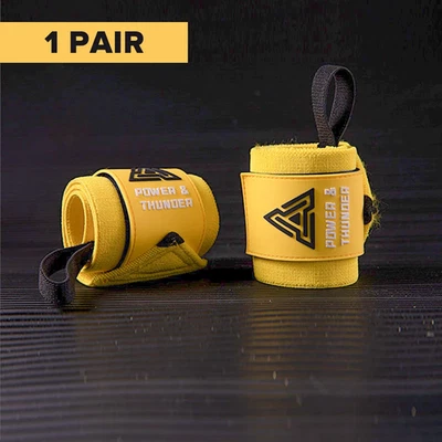 Эластичные наручные ремни для тяжелой атлетики и тренировок - Изображение 1 из 4