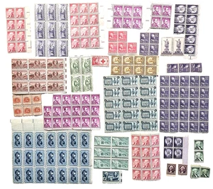 Vintage Lot Of Unused Stamps Postage Lincoln Washington Youth Month Atoms - Picture 1 of 10