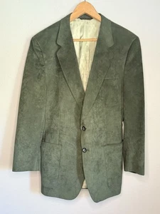 Vintage Manchini Green Suede Men’s Blazer Sport Coat Jacket 42R - Picture 1 of 11