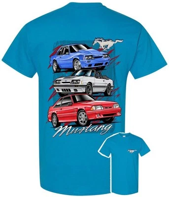 Camiseta Ford Mustang Fox Bodies * ¡Nuevo diseño! * 5.0 * SVT *Se envía GRATIS a los EE. UU. Foto 1 de 2