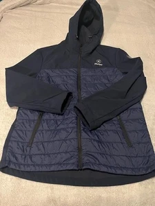 Hurley Jacket Mens Extra Large Blue Quilted Softshell Hooded Full Zip Outdoor - Picture 1 of 7