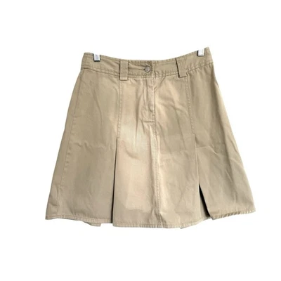 VTG 90s Geoffrey Beene Sport Pleated Khaki Skirt Size 2 - Image 1 of 4