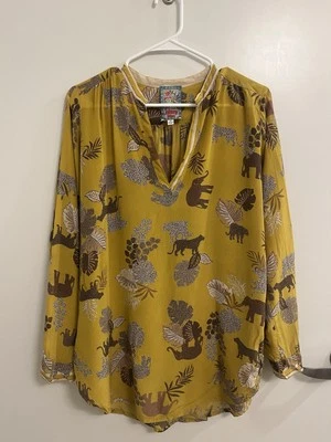 Blusa de seda Johnny Was XS EXCELENTE ESTADO Foto 1 de 4