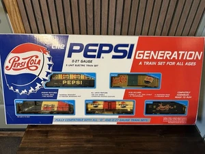 Set treni vintage 1993 calibro O-27 Lionel K-Line Pepsi generazione nuovo con scatola DC81 - Foto 1 di 7
