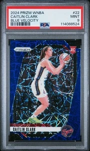 Caitlin Clark 2024 Panini Prizm WNBA Rookie #22 "Blue Velocity" - PSA 9 - MINT - Foto 1 di 2