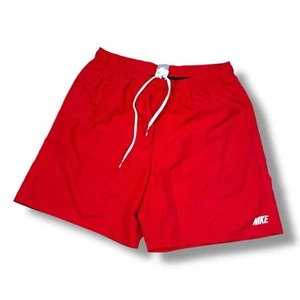 Nike Red Swim Trunks Men’s Size L Mesh Lined Board Shorts Drawstring Y2K Casual - Foto 1 di 11