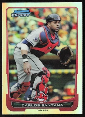 2012 Bowman Chrome #51 Carlos Santana REFRACTOR  - FREE SHIPPING - Image 1 of 2