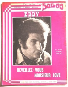 Partition vintage sheet music EDDY MITCHELL : Réveillez-Vous Monsieur Love *60's - Picture 1 of 1