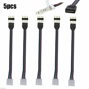 4 Pin Female & Male Connector For LED 2835 3528 5050 RGB Flexible Strip - Picture 1 of 9