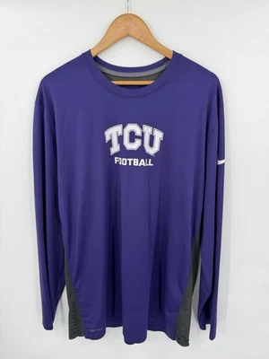Nike TCU Horned Frogs Football T-Shirt Player Issued Size XXL CFB Big 12 - Image 1 of 4