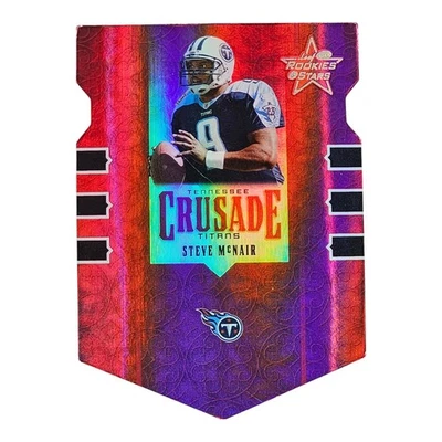 2005 Leaf Rookies & Stars Crusade Red Die-Cut Steve McNair #C-22 SP #'d /10 - Изображение 1 из 2