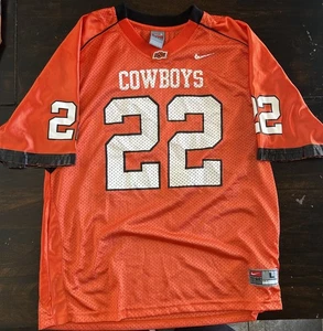 Camiseta deportiva de malla de los vaqueros del estado de Oklahoma para hombre de la NCAA Nike #22 - talla grande - Imagen 1 de 5