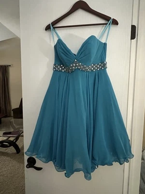 Vestido Corsé Turquesa Night Moves Talla 8 Foto 1 de 4