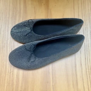Scarpe ballerine ZARA da ragazza nere con strass US 3 o taglia 34 Preppy scintillanti - Foto 1 di 5