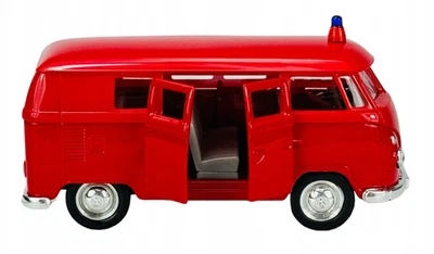 Volkswagen T1 Bus Fire Brigade 1963 Germany Model Diecast 1:34-1:39 Scale Welly - Image 1 of 4