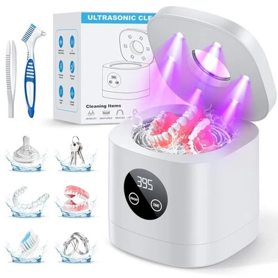 Máquina limpiadora retenedor ultrasónico UV protector dental cápsula limpiadora para Invisalign Foto 1 de 4