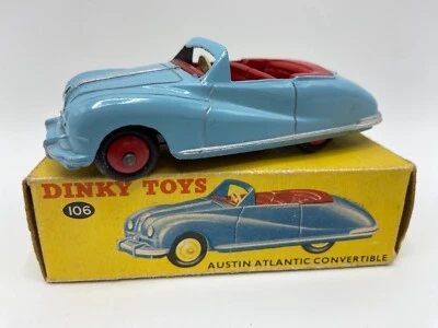 Dinky Toys 106 Austin Atlantic Convertible in Pale Blue with Box 1950's - Image 1 of 4