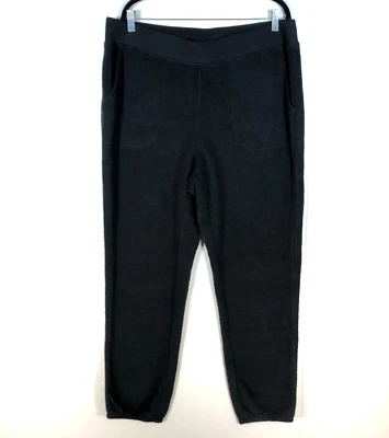 Jogger Denim & Co Active para mujer talla 1X tejido negro Foto 1 de 4