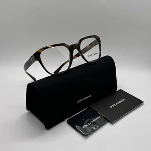 DOLCE & GABBANA DG 3277 3143 Unisex Eyeglasses 53-20-140 Havana 100% Authentic - Picture 1 of 9
