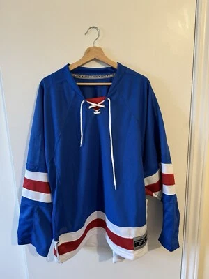 MENS Large #28 New York Rangers Style TFX Lace-up Hockey Jersey - Image 1 of 4