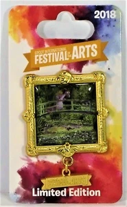 Disney 2018 Epcot Festival Of The Arts Figment Monet Nenúfares 3D Pin LE 2500 - Imagen 1 de 1