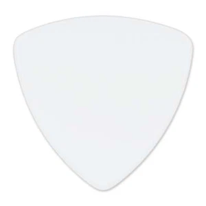 Celluloid White Guitar Or Bass Pick - 0.96 mm Heavy Gauge - 346 Rounded Triangle - Picture 1 of 1