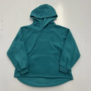 L.L. Bean Blue Fleece Pullover Hoodie Sweatshirt Teal Youth Kids Size Small - Picture 1 of 11