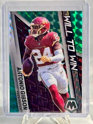 2022 Mosaic Antonio Gibson Will To Win GREEN REACTIVE Prizm #WW-19 - Image 1 of 2
