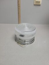 Vintage Round Clear & Frosted Glass Ceiling Light Shade with Metal Attachment