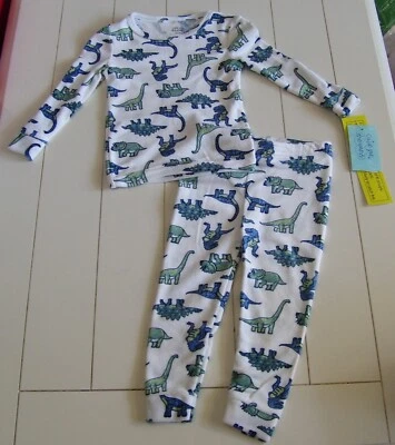 Cutie Pie Dreamers Super Suave 2 Piezas Dinosaurio LS Camisa Pantalones Ajuste Ajustado Pijama 12M Foto 1 de 4