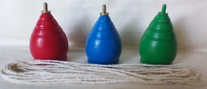 3 New Wooden Spinning Top Tops Toy Adult Kid Trompo Trompos with cord con cabuya - Picture 1 of 4