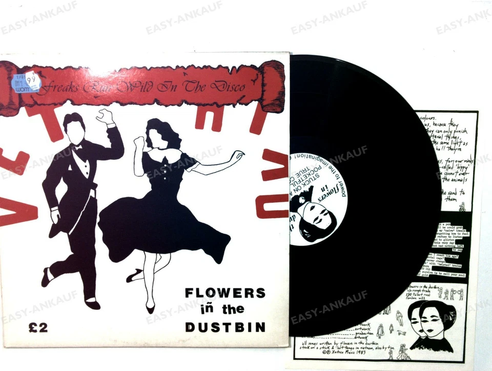 Flowers In The Dustbin - Freaks Run Wild In The Disco UK Maxi 1984 + Insert ' - Image 1 of 1