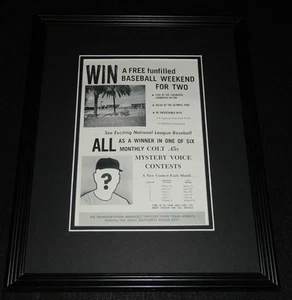 1963 Houston Colt .45s Mystery Voice Contest Framed 11x14 ORIGINAL Advertisement - Picture 1 of 1