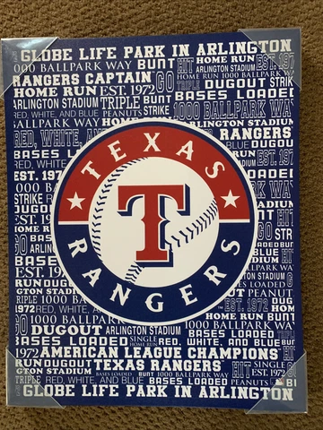 Texas Rangers Canvas Wall Art Cover