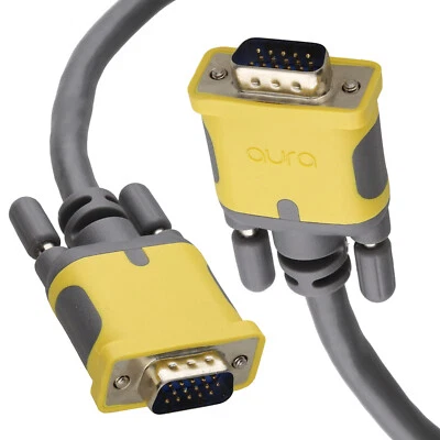 Aura HQ Svga 15 Pin Stecker Voll Abgeschirmtes Robust PC Monitor Kabel 26AWG 20m - Bild 1 von 4